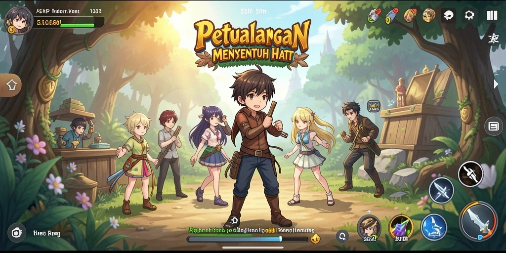 Tampilan mendebarkan dari gameplay 55RP yang penuh aksi.