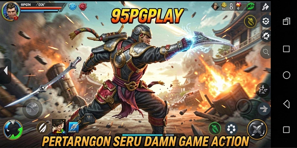 Tampilan gameplay seru dalam 95PGPLAY dengan aksi mendebarkan.