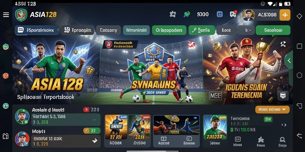 Tampilan gameplay menarik pada aplikasi Sportsbook ASIA128.
