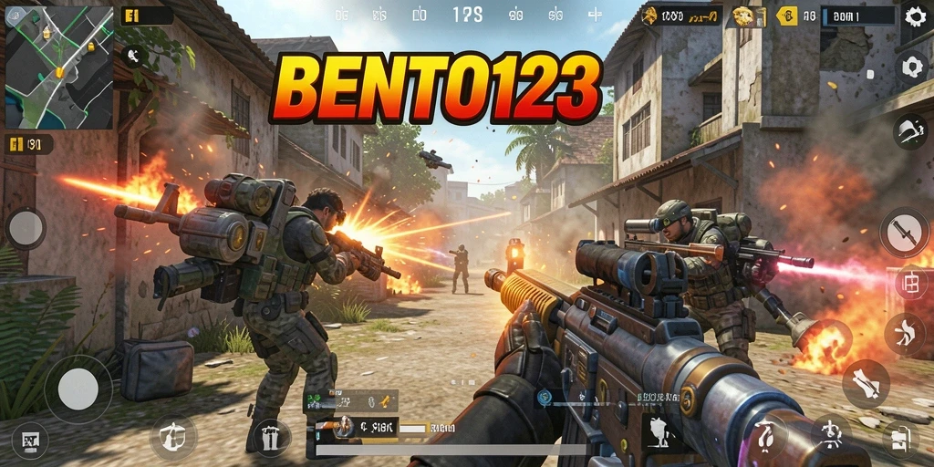 Tampilan screenshot menunjukkan aksi mendebarkan dalam gameplay BENTO123.