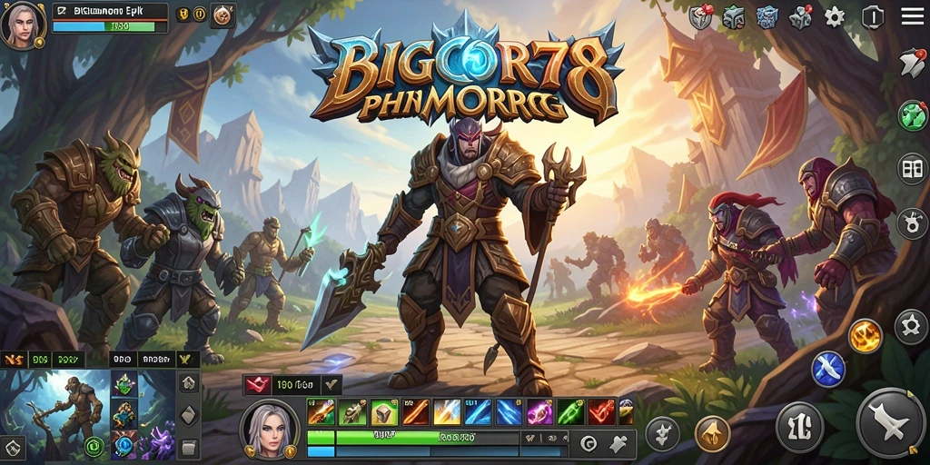 Tampilan gameplay epik dalam dunia MMORPG BIGCOR78.