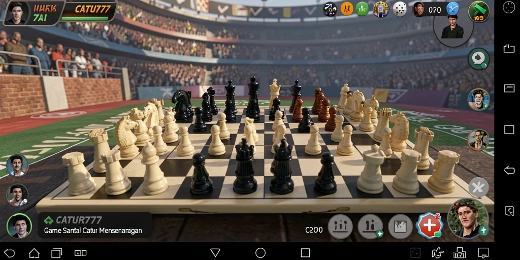 Tampilan gameplay menarik dari CATUR777 yang penuh strategi.