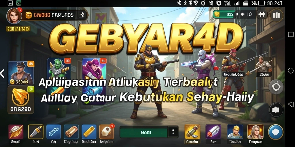 Tampilan utama GEBYAR4D dengan fitur pengingat dan catatan.