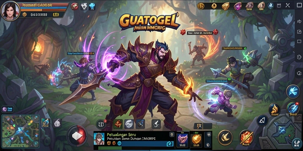Tampilan gameplay GUATOGEL yang menakjubkan dan penuh aksi.