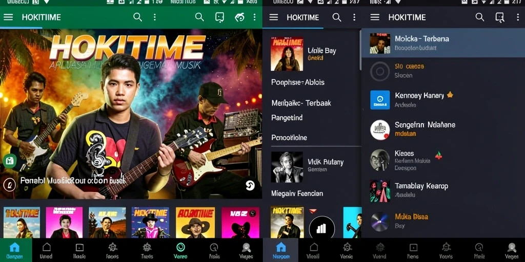 Tampilan gameplay interaktif di HOKITIME yang menggugah semangat bermain musik.
