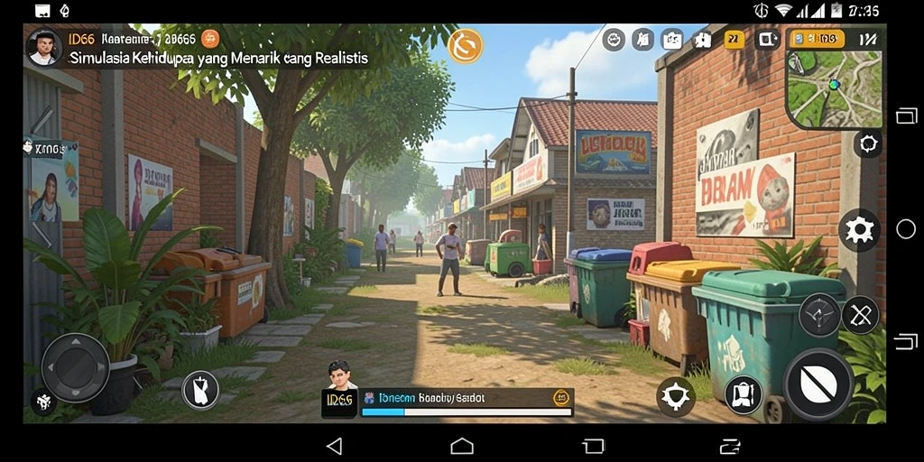 Gameplay ID66 menampilkan karakter yang berinteraksi dalam simulasi kehidupan.