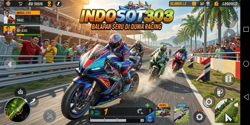 Tampilan gameplay balap yang menegangkan di INDOSLOT303.