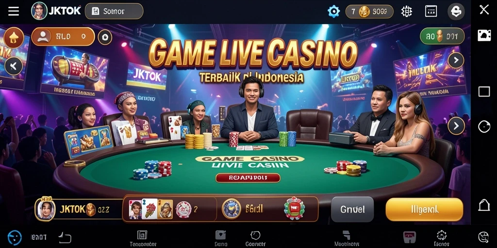 Tampilan gameplay JKTOK yang mendebarkan dalam Live Casino.