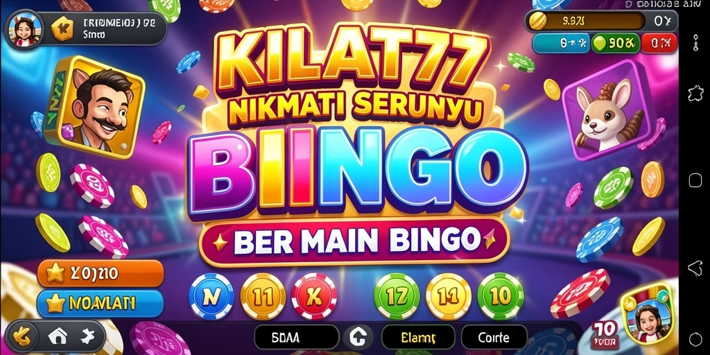 Tampilan utama gameplay Bingo KILAT77 yang penuh warna.