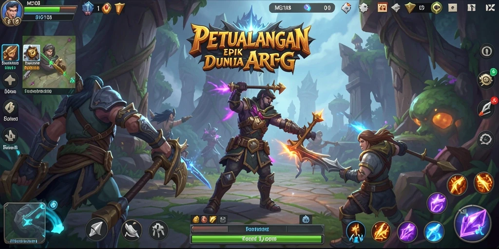 Tangkapan layar MG108 menampilkan aksi seru dalam pertempuran ARPG.
