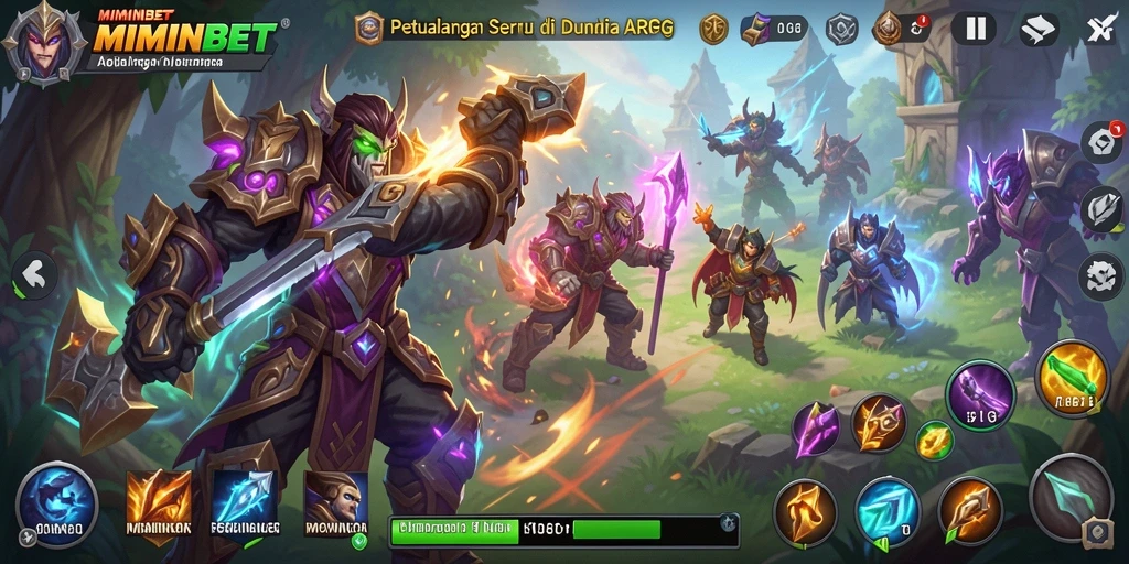 Gameplay seru dengan pertarungan epik dalam MIMINBET.