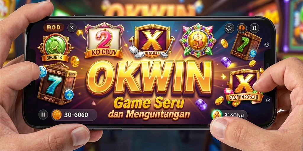 Gameplay OKWIN yang seru dengan berbagai tema mesin Slot.