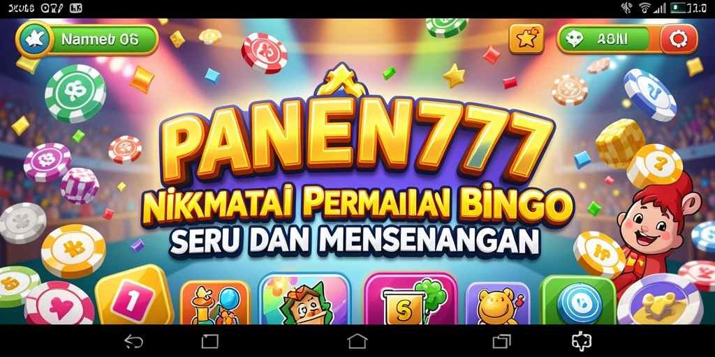 Tampilan gameplay seru PANEN77 dengan suasana Bingo yang menghibur.