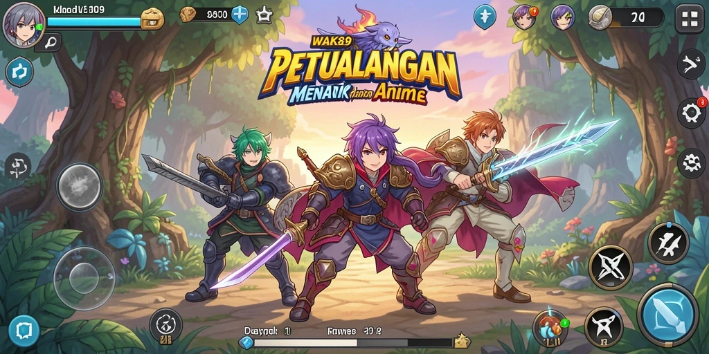 Tampilan gameplay menarik dari WAK89 yang menampilkan karakter Anime.