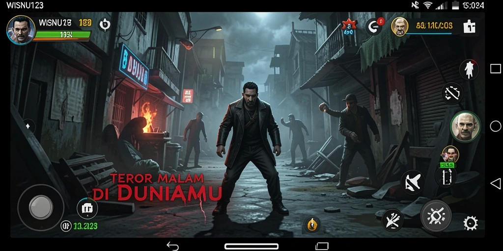 Gambaran gameplay WISNU123 yang menakutkan dan mencekam.