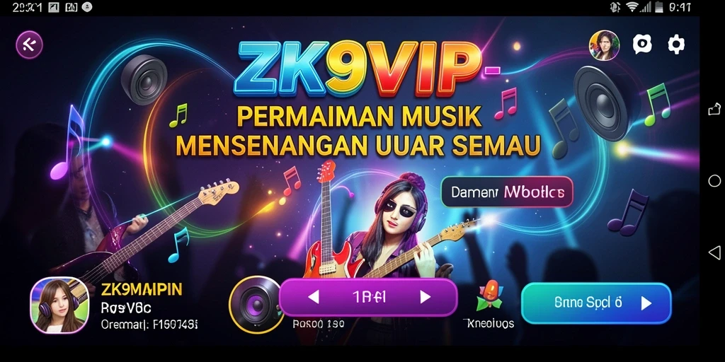 Tampilan gameplay interaktif dengan elemen musik yang menarik.