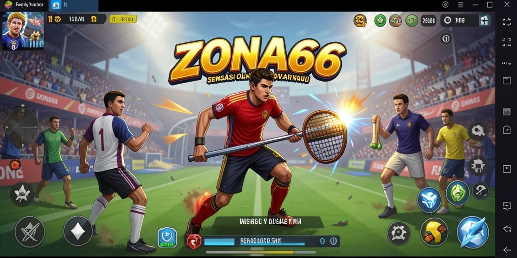 Screenshot gameplay ZONA66 dengan aksi olahraga seru.